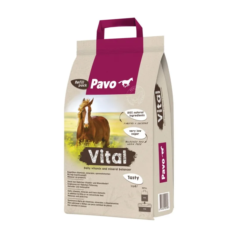 Mineraalvoer Vital navulpak 8 kg van Pavo in Regular – productfoto
