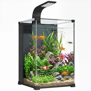 Aquarium-Gehard glas-30L x 30B x 45,5H cm-Zwart by PawHut in Black – product photo 1 of 5