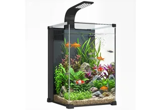 Aquarium-Gehard glas-30L x 30B x 45,5H cm-Zwart by PawHut in Black – product photo 2 of 5