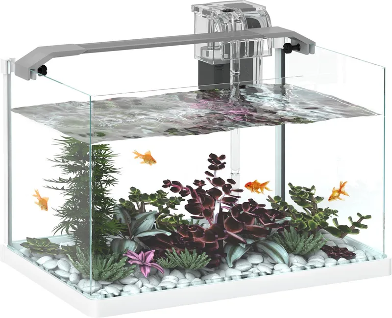 Aquarium - Glas - 38x26x27cm by PawHut in White – product photo