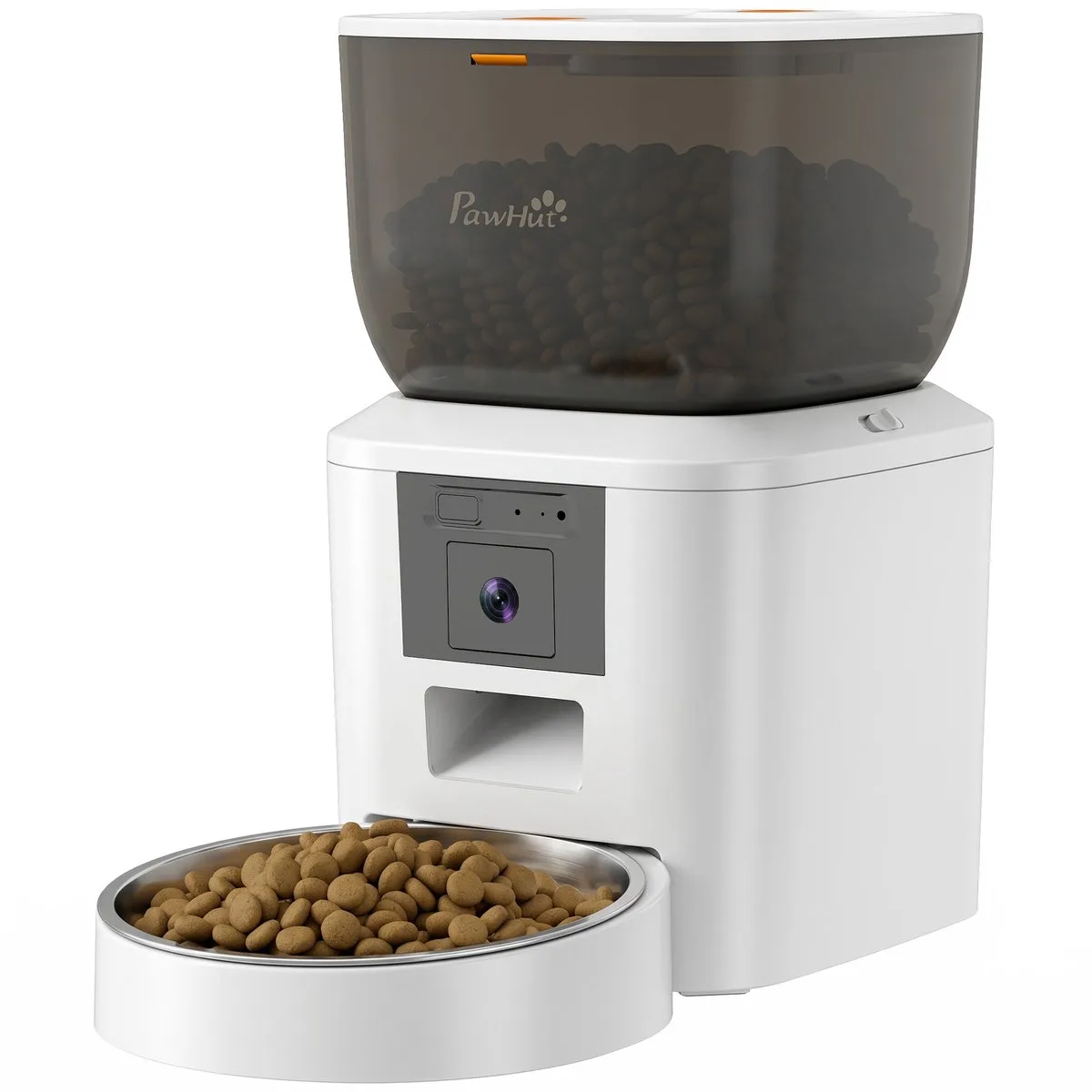 Automatische Voerbak met Camera en Wifi - Voerautomaat - Voerdispenser Kat en Hond fra PawHut i Hvid – produktbillede