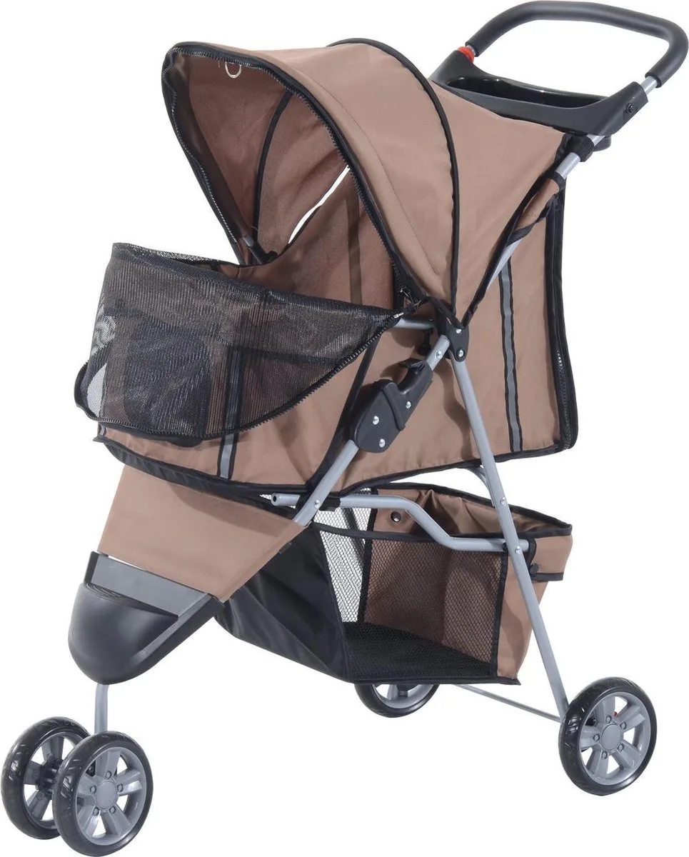 Hond buggy Bruin fra PawHut i Grå – produktbillede