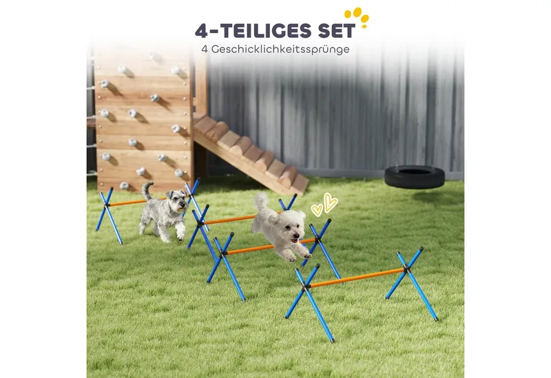 honden agilityset - met hordes - draagtas - meerkleurig by PawHut in Orange – product photo 4 of 5