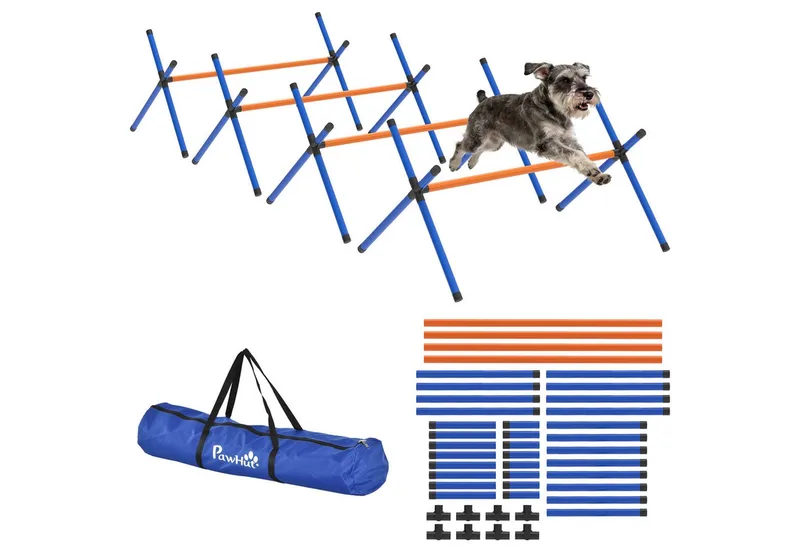 honden agilityset - met hordes - draagtas - meerkleurig by PawHut in Orange – product photo 2 of 5