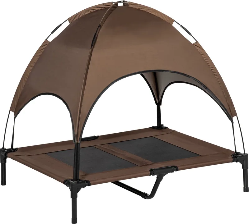 hondenbed - met baldakijn - ademend - koffiebruin by PawHut in Black – product photo