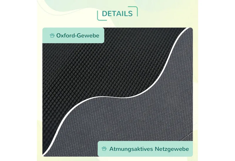 hondenbed - met dak - Ademend - met UV-bescherming de PawHut en Noir – photo produit 4 sur 5