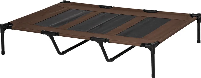 hondenbed - opvouwbaar - verhoogde standaard - antislip by PawHut in Brown – product photo