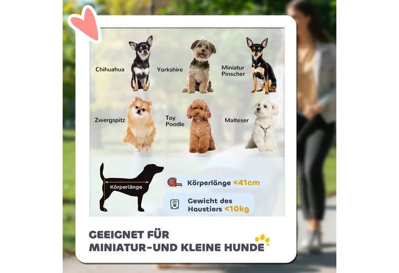 hondenbuggy - met 3 wielen - opvouwbaar - tot 10 kg von PawHut in Rot – Produktfoto 4 von 5