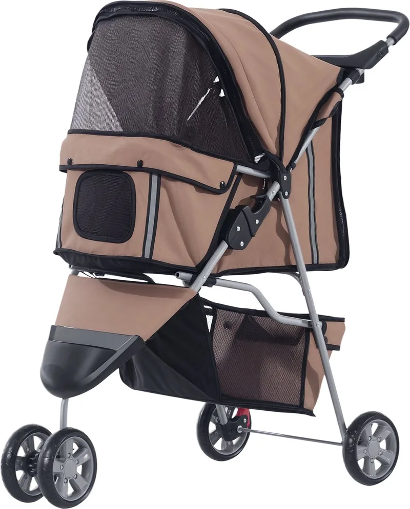 Hondenbuggy - Metaal - 75x45x97cm by PawHut in Brown – product photo