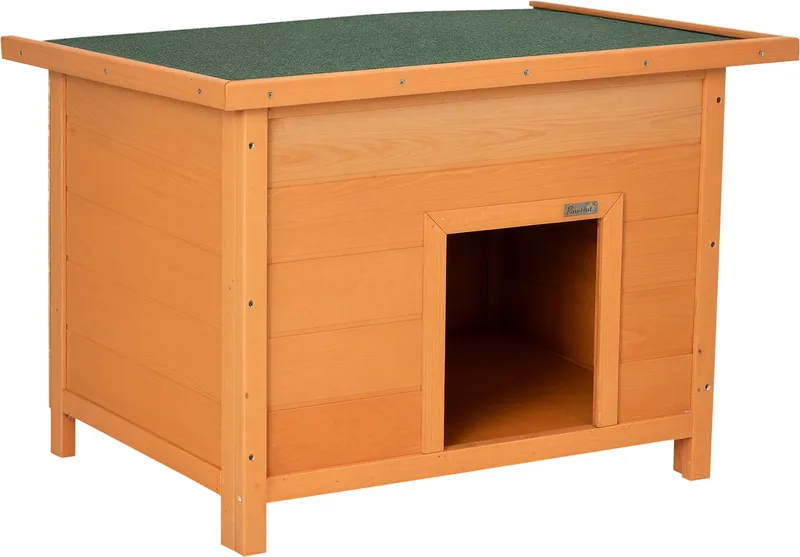 Hondenhok - Grenenhout - 85x58x58cm - Bruin de PawHut en Vert – photo produit