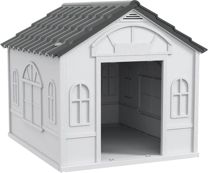 Hondenhok - PP - 84,2 x 98,2 x 82 cm by PawHut in Grey – product photo