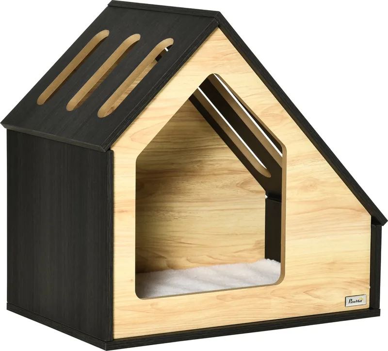 Hondenkennel met kussens D02-120 by PawHut in Brown – product photo