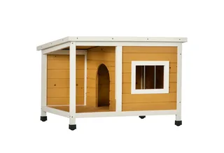 Hondenkennel met terras voor kleinere honden D02-152V00 de PawHut en Orange – photo produit 2 sur 5