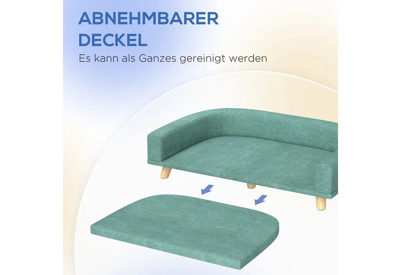 hondenmand - met antislipvoetjes - 98L x 67B x 25H cm - groen de PawHut en Groente – photo produit 5 sur 5