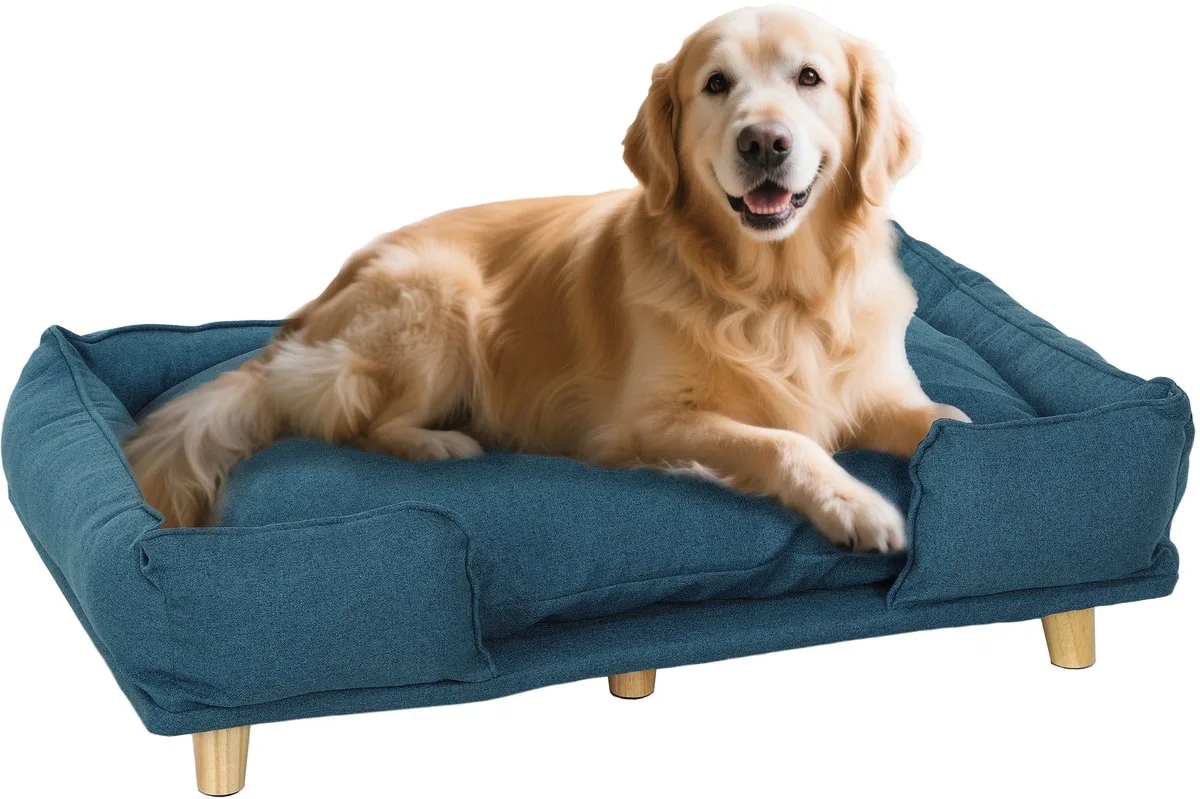 Hondensofa met afneembare hoes - Hondenbank - Hondenmand grote hond - Donkerblauw van PawHut in Blauw – productfoto