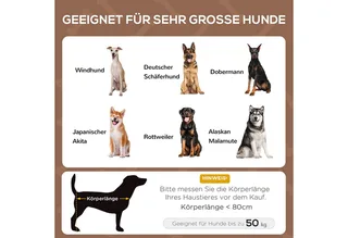 Huisdierenbed met luifel verhoogd hondenbed hondenligbed ademend taft-stof D04-060-1 von PawHut in Braun – Produktfoto 4 von 5