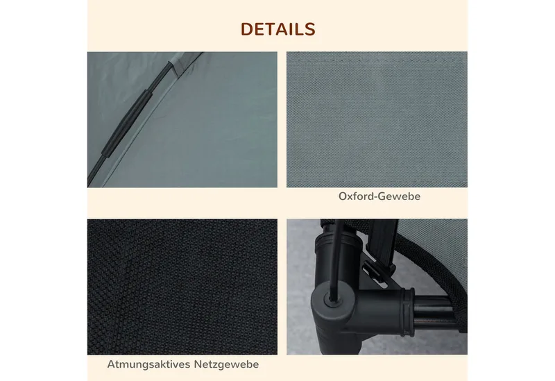 Huisdierenbed met luifel verhoogd hondenbed hondenligbed ademend taft-stof D04-057 de PawHut en Noir – photo produit 4 sur 5