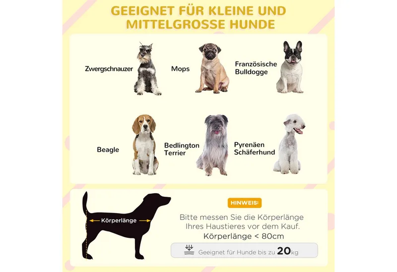 Hundehütte mit zu öffnendem Asphaltdach D02-143V01 by PawHut in Grey, White – product photo 4 of 5