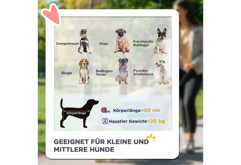 Hundewagen, faltbarer Hundebuggy, Hundetrolley mit Kissen, Katzenbuggy bis 20 kg, Katzenwagen für kleine und mittelgroße Hunde mit Seitentaschen, Netzfenster, Oxford-Gewebe fra PawHut i Grå – produktbillede 4 af 5