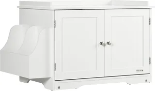 Kattenbak met magnetische deuren D31-065V01 de PawHut en Blanc – photo produit 1 sur 5