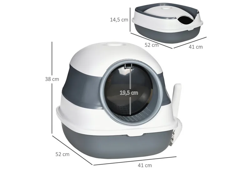 Kattenbak met schep D31-066V00 by PawHut – product photo 3 of 5