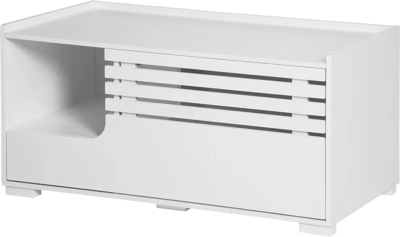 Kattenbak - met Verhoogde Vloer - D31-045 by PawHut in White – product photo 1 of 5