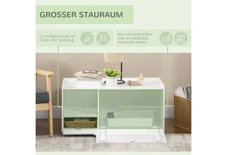 Kattenbak - met Verhoogde Vloer - D31-045 by PawHut in White – product photo 5 of 5