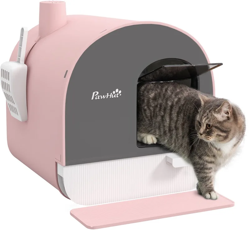 kattenbak - PP - 43x44x47cm by PawHut in Pink – product photo