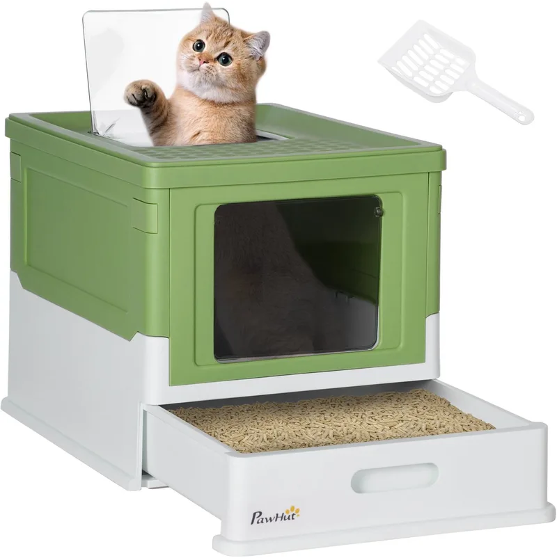 Kattenbak - PP - 47,5 x 35,5 x 36,7 cm - Groen de PawHut – photo produit