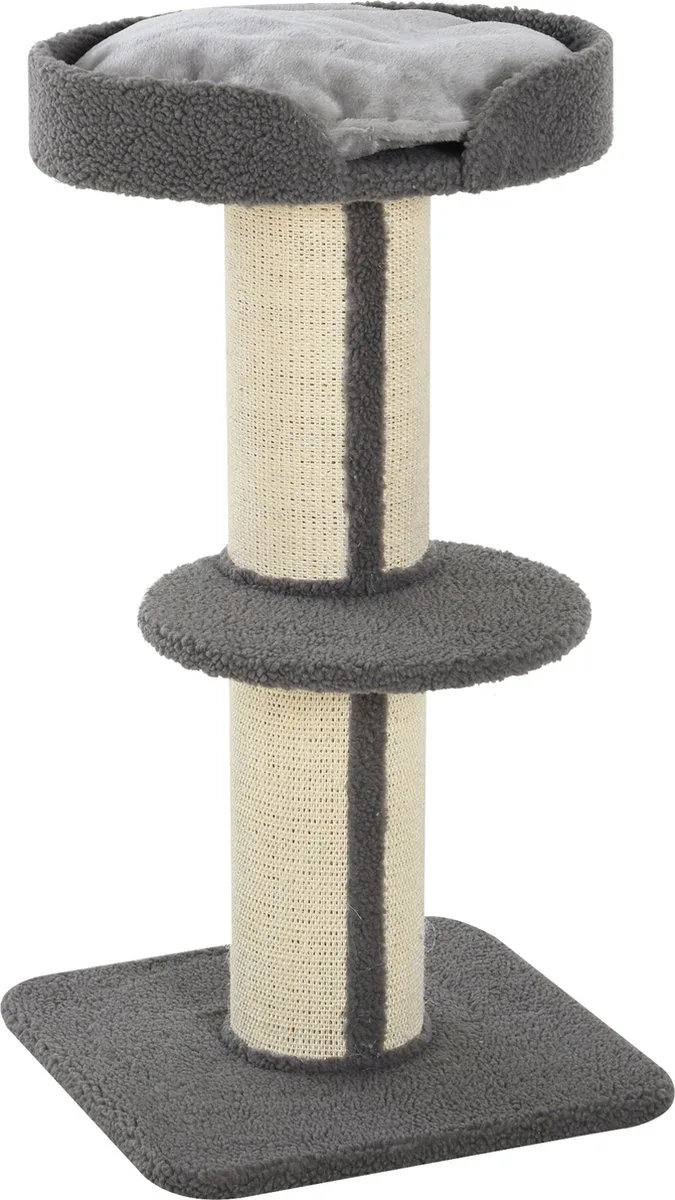 Kattenboom speelboom krabpaal met platform sisal pluche D30-269 de PawHut en Bleu – photo produit 1 sur 5