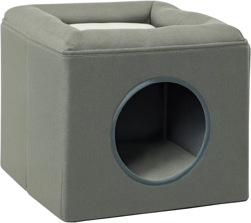 Kattenhuis - MDF - 36,5x36,5x33cm by PawHut in Grey – product photo