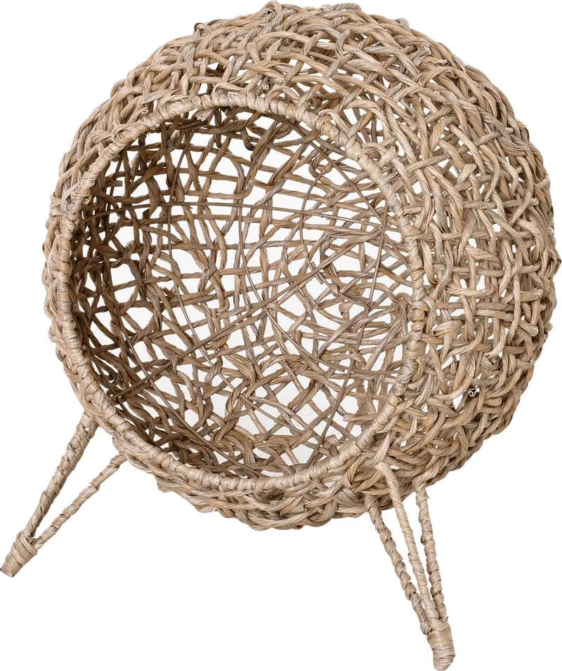 kattenhuis - met kussen - met verhoogde poten - stabiel de PawHut en Naturholz – photo produit 1 sur 5