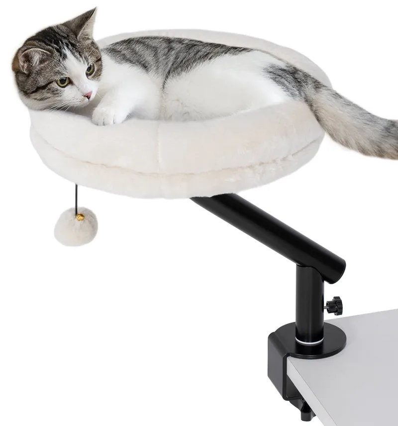 Kattenhuis Polyester, Staal 35L x 35B x 48H cm Roomwit de PawHut en Crèmewit – photo produit 1 sur 5