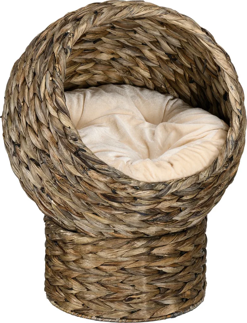 kattenmand - met kussen - machinewasbaar - stabiel en veilig by PawHut in Koffie – product photo