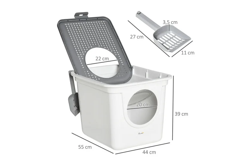 Katzentoilette mit Schaufel D31-049 by PawHut – product photo 3 of 5