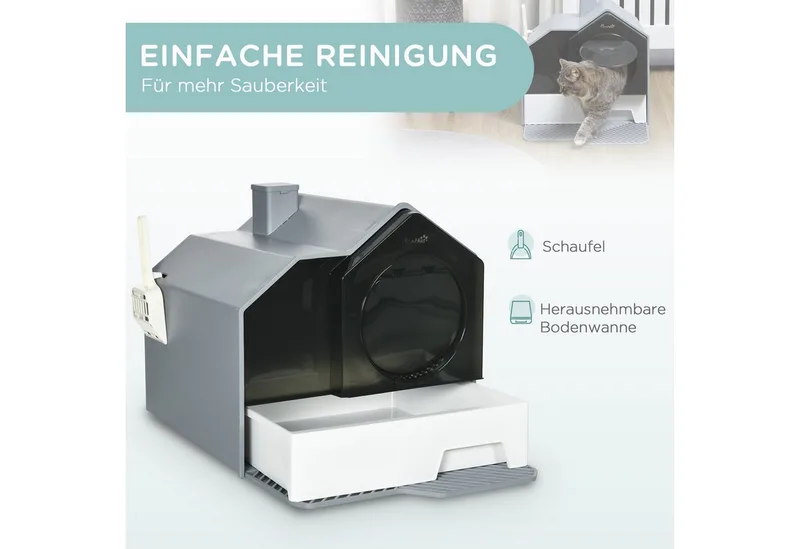 Katzentoilette mit Schaufel D31-077V00 von PawHut – Produktfoto 5 von 5