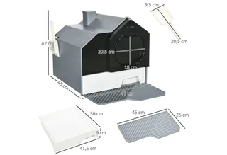 Katzentoilette mit Schaufel D31-077V00 von PawHut – Produktfoto 3 von 5