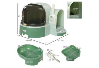 Katzentoilette mit Schaufel D31-080V00 van PawHut – productfoto 3 van 5