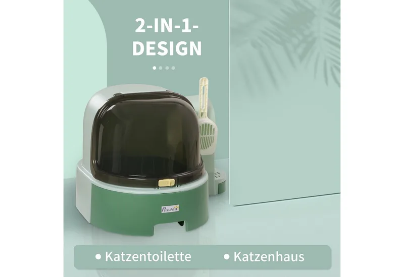 Katzentoilette mit Schaufel D31-080V00 van PawHut – productfoto 4 van 5