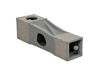 Katzentunnel, Katzenspielzeug mit Spielball, Katzenhöhle, Faltbarer Spieltunnel aus Sisal, Kombiniertes Design, 98 x 30 x 30 cm by PawHut in Braun+Grau – product photo 2 of 5