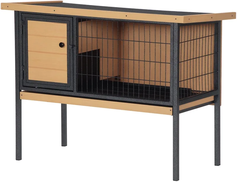 Konijnenhok - Vurenhout - 91,5x45x70cm by PawHut in Natuurlijk hout – product photo