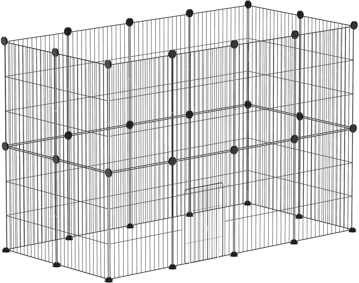 Kooi voor kleine dieren - Staal - 120x60x80cm - Zwart by PawHut – product photo