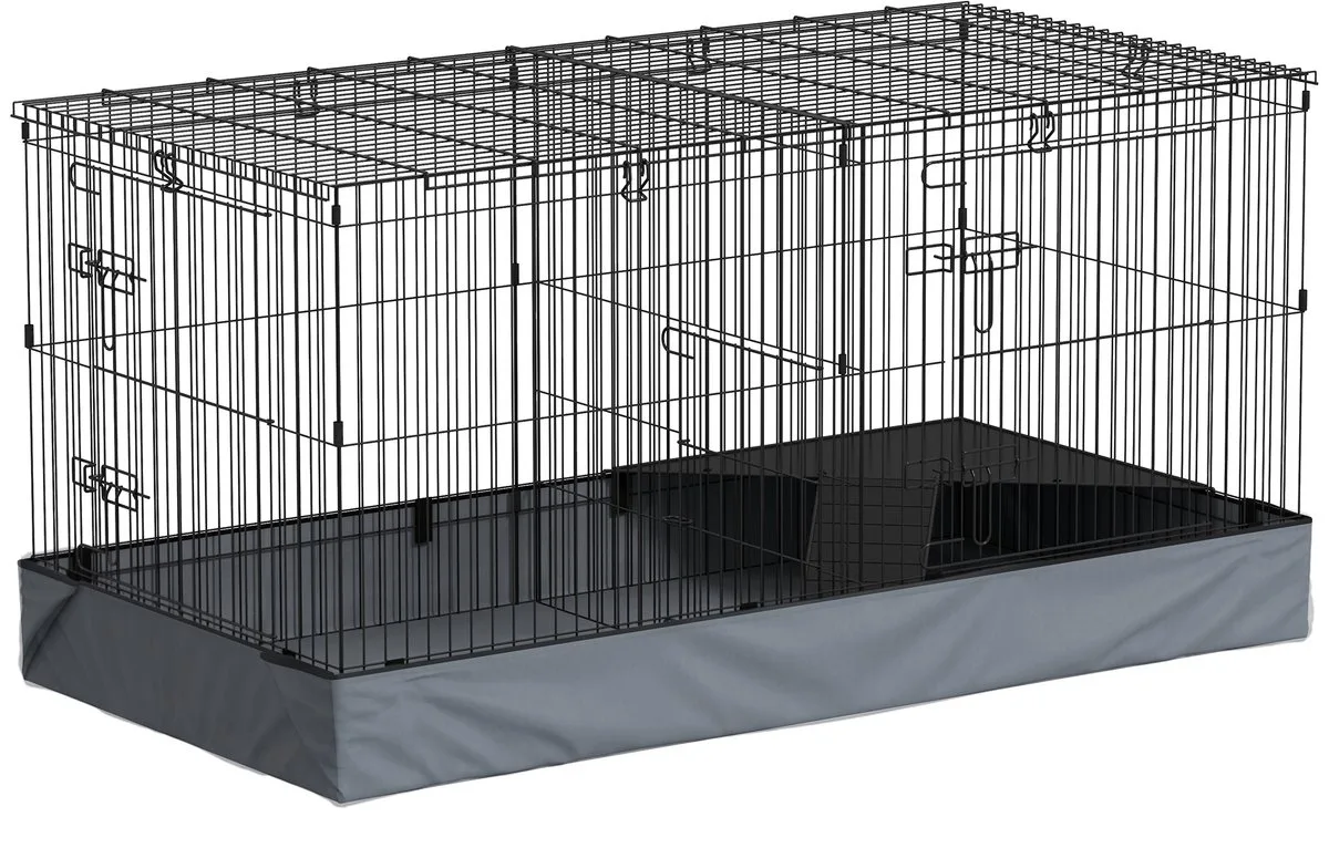 Kooi voor kleine dieren - Staal - 121x61x61cm - Zwart by PawHut – product photo