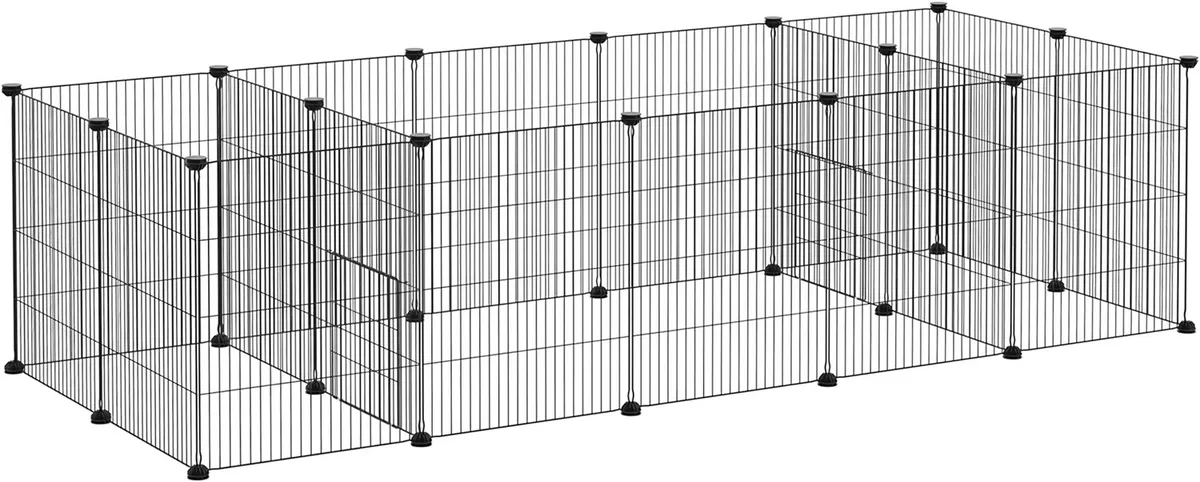 Kooi voor kleine dieren - Staal - 175x70x45cm - Zwart van PawHut – productfoto