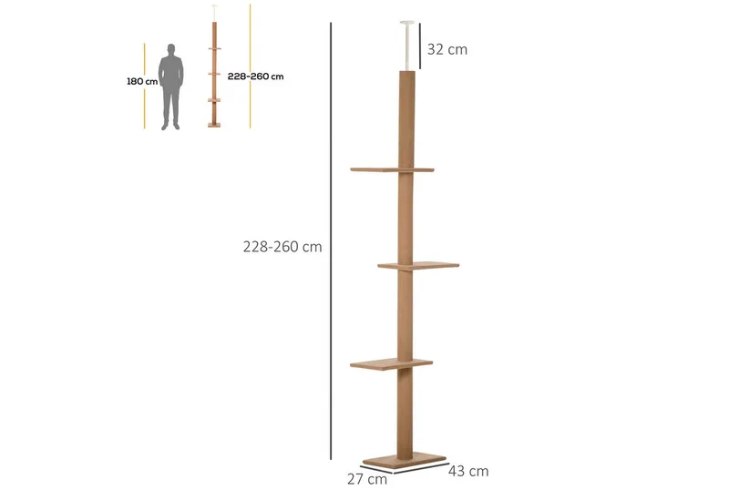 Krabpaal D30-296V02 by PawHut in Brown – product photo 3 of 5