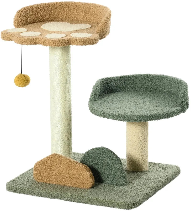 Krabpaal - Katten - Krabpaal Voor Katten - Kat Speelgoed - Krabpaal Hout - Krabpaal Kat - Kat - Huisdier - Huisdieren - Kattenboom - Kattenboomtoren de PawHut en Vert – photo produit