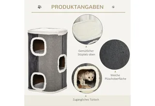 Krabpaal met 3 verdiepingen D30-423 by PawHut in Multicolour – product photo 5 of 5