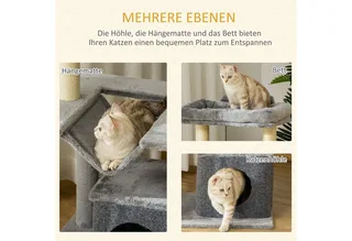 krabpaal met grot D30-491 by PawHut in Grey – product photo 5 of 5
