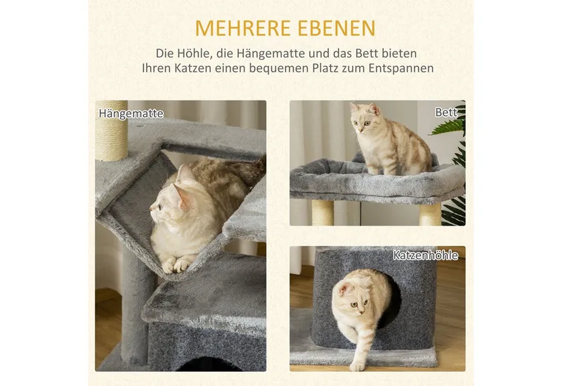 krabpaal met grot D30-491 by PawHut in Grey – product photo 5 of 5