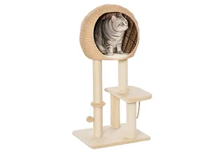 krabpaal - met kattengrot by PawHut in Beige – product photo 2 of 5